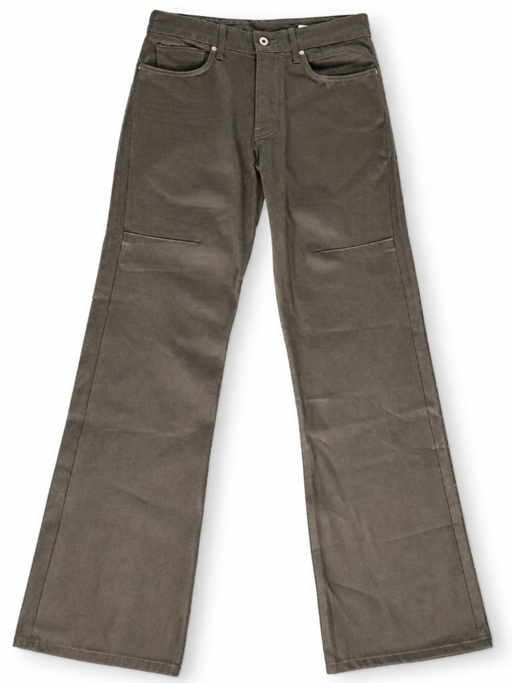 Ksubi Men’s Flare Painter Pants Olive Green Double Knee Trousers Small W32